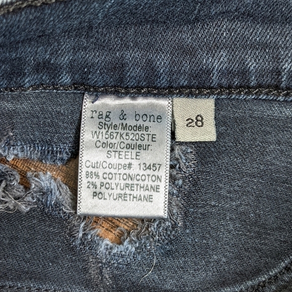 Rag & Bone Size 28 10 Inch Capri Skinny Jeans Color Steele - Picture 9 of 10